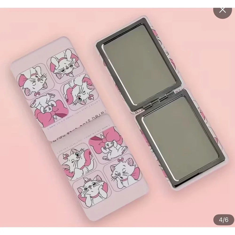 Marie Cat Aristocats Disney Compact Mirror Makeup‎ Vanity Pocket Double New